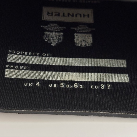 Hunter Big Kids 37 US 5B/6G Original Gloss Rain Boots Unisex Black - Picture 7 of 10